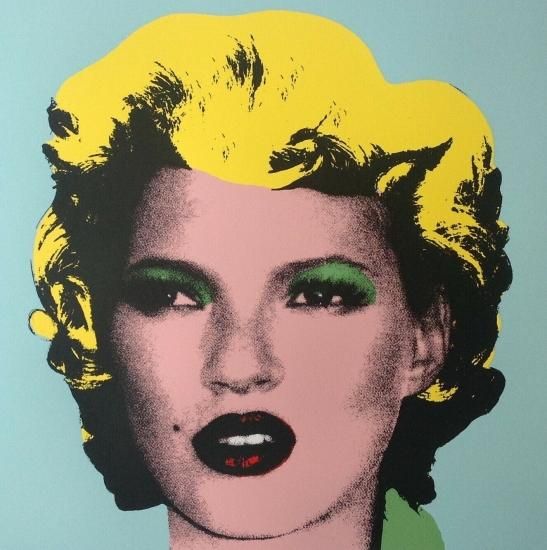 Banksy バンクシー KATE MOSS ケイトモス WCP リプロダクション シルクスクリーン プリント 現代アート - アート通販店舗 NODE