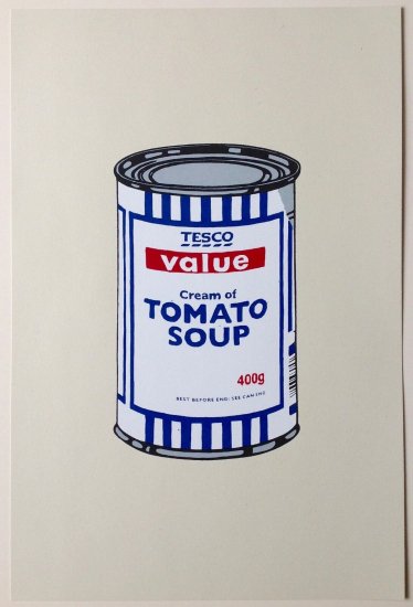 Banksy バンクシー SOUP CAN (BLUE) WCP リプロダクション シルクスクリーン プリント 現代アート - アート通販店舗 NODE