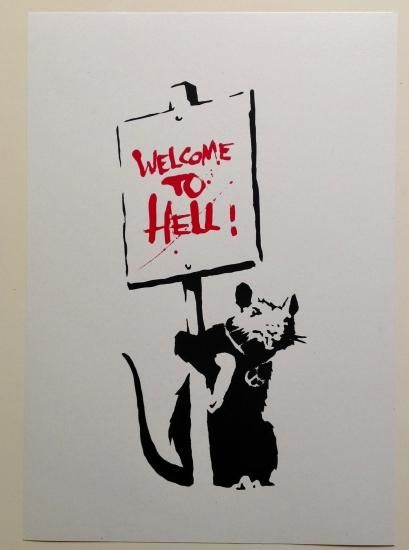 Banksy バンクシー WELCOME TO HELL シルクスクリーン プリント WCP