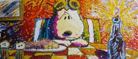 TOM EVERHART トム・エバハート スヌーピー Last Supper リトグラフ 