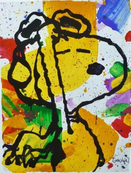 TOM EVERHART トム・エバハート スヌーピー Salute サインプリント入り リトグラフ ポスター プリント - アート通販店舗 NODE