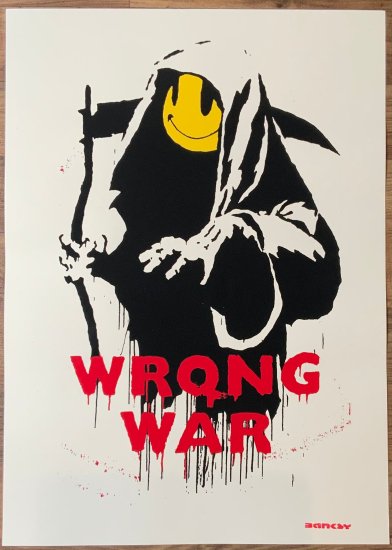 Banksy バンクシー WRONG WAR リプロダクション シルクスクリーン プリント 現代アート - アート通販店舗 NODE