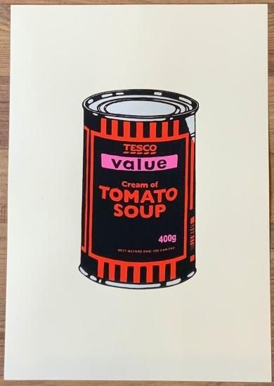 35cm×50cmWCP バンクシー SOUP CAN BLACK リプロダクション