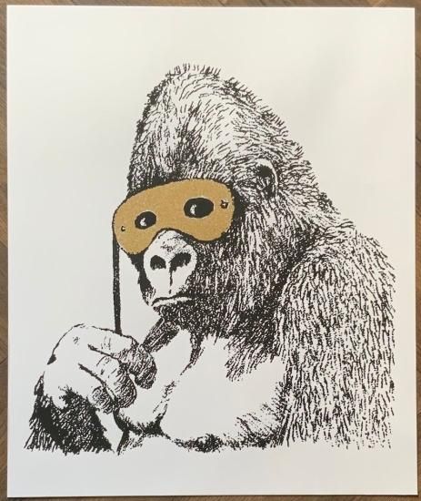 WCP Banksy バンクシー GLITTER GORILLA リプロダクション シルクスクリーン プリント 現代アート - アート通販店舗 NODE