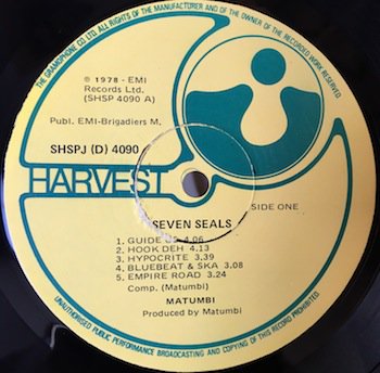 Matumbi / Seven Seals - 中古レコード大阪 通販 | PANPOT RECORDS