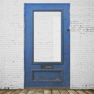 blue shop door