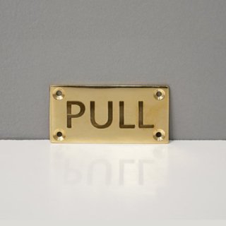 SIGN PLATE-PULL
