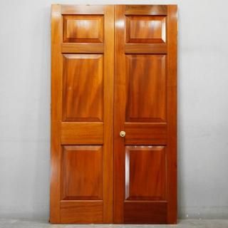 mahogany double door