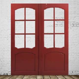 red pair door