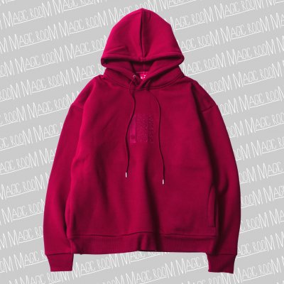 basic red hoodie