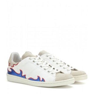 2015 ISABELMARANT٥ޥ󡡡 Gilly Leather-trimmed Canvas Sneakers 