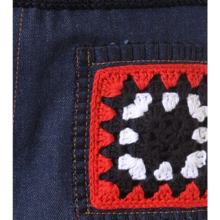  2015 Miu Miuߥ奦ߥ奦Embroidered denim shorts