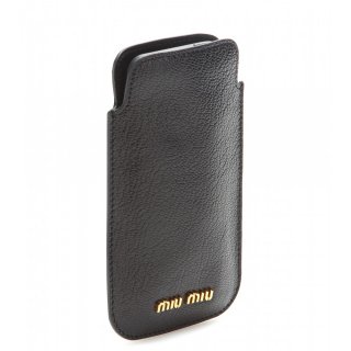  2015 Miu Miuߥ奦ߥ奦Leather iPhone 5 case
