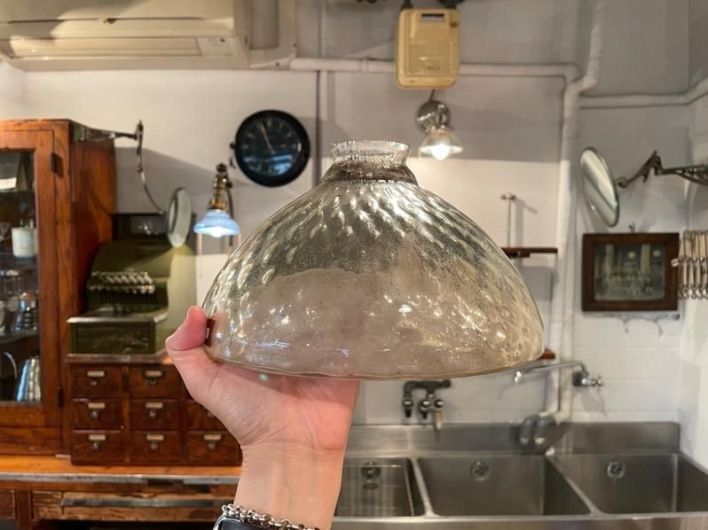 antique silver mercury lamp shade - RUST