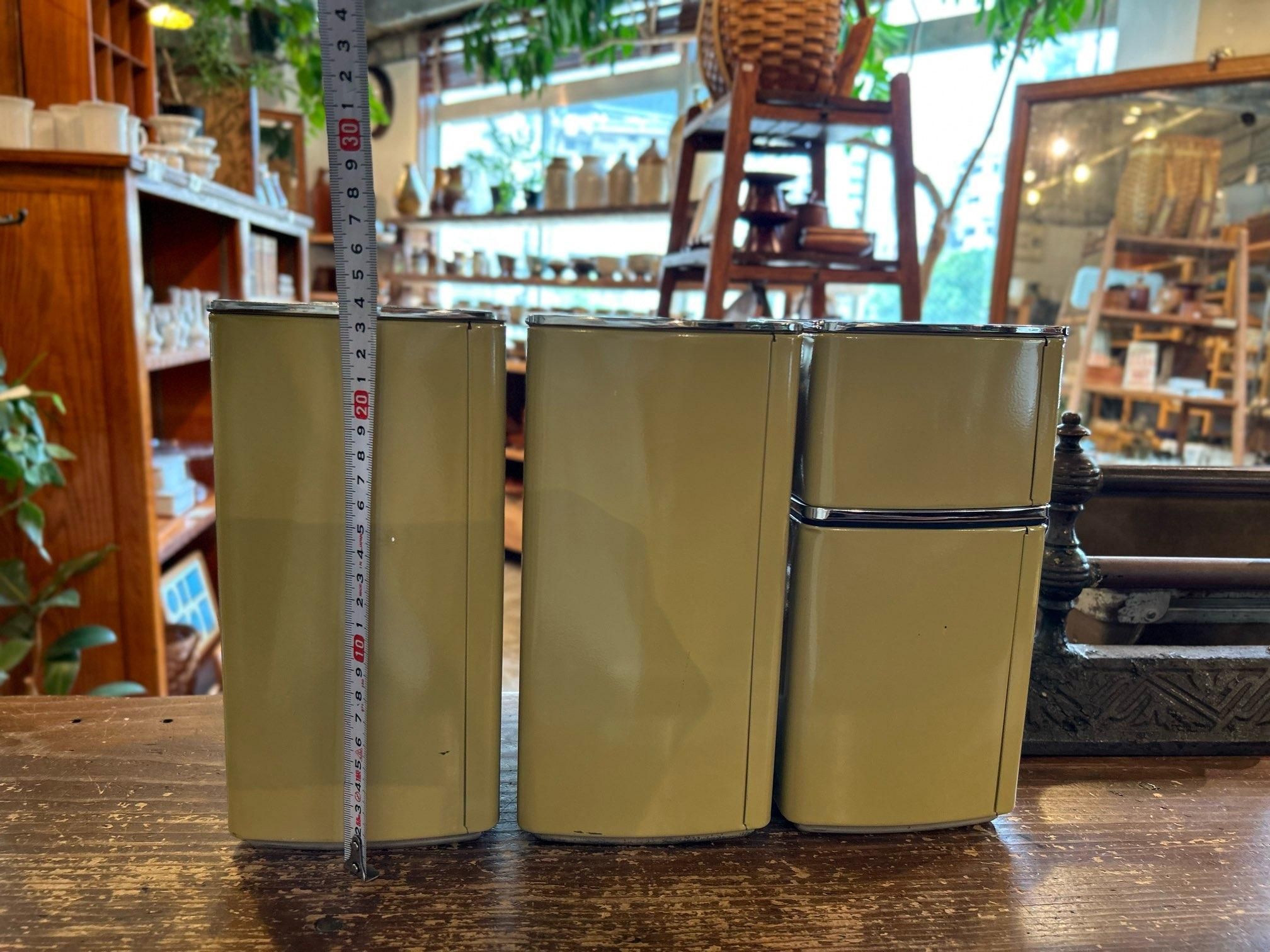 【おすすめ】 set(セット販売)yellow canister's kitchen 1960's color RUST - 保存容器・ケース
