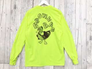 BROWNBAG [ブラウンバッグ] DUCK POCKET LONG SLEEVE TEE/SAFETY YELLOW