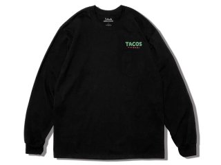 SUNDAYS BEST [サンデイズ ベスト] TACOS RECORDS STAFF POCKET L/S TEE/BLACK
