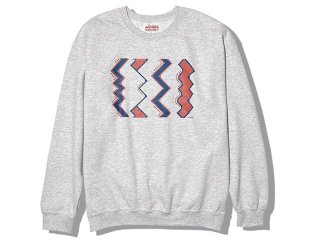 SUNDAYS BEST [ǥ ٥] ZIGZAG HIGHWAY CREW NECK SWEAT/ASH