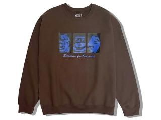 SUNDAYS BEST [ǥ ٥] NM POTTERY CREW NECK SWEAT/DARK BROWN