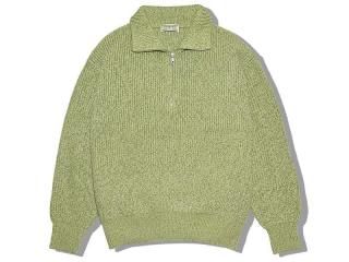 COMFORTABLE REASON [ե֥ ꡼] Harf Zip Knit/LIME