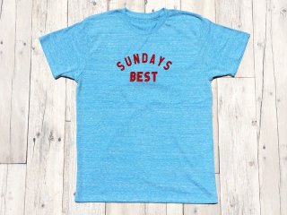 SUNDAYS BEST [ǥ ٥] LOGO TEE/HEATHER BLUE