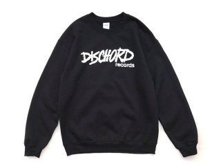 DISCHORD RECORDS [ディスコード レコード] OLD DISCHORD LOGO CREWNECK SWEAT/BLACK