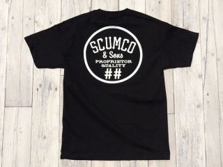 SCUMCO&SONS [ॳɥ] LOGO TEE/BLACK-WHITE