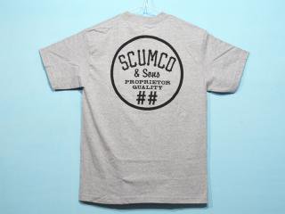 SCUMCO&SONS [スカムコアンドサンズ] LOGO TEE/HEATHER GREY