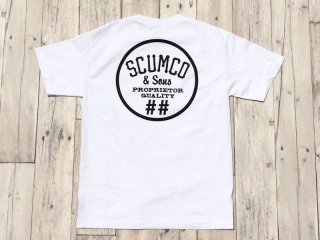 SCUMCO&SONS [スカムコアンドサンズ] LOGO TEE/WHITE-BLACK
