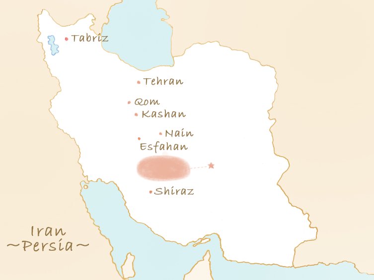 イラン・ヤラメの地図