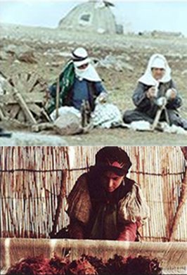 ペルシャ絨毯遊牧民の工房イメージ写真