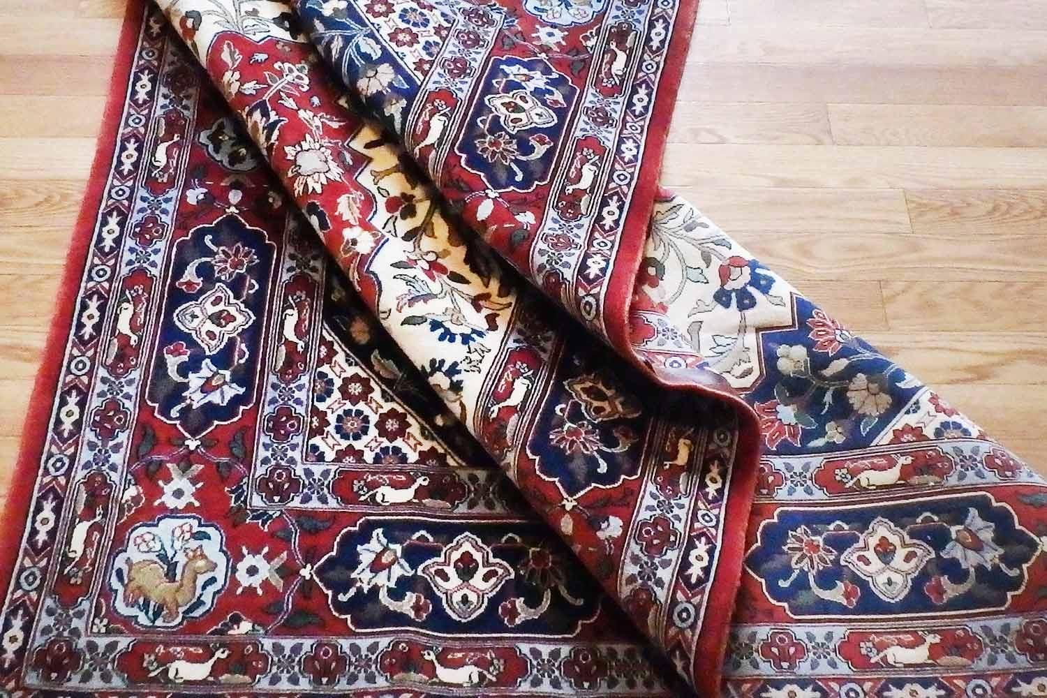 ペルシャ絨毯　キリム絨毯　ウール100%　レッドネイビー　135×200cm ペルシャ絨毯（手織り） – Persiadirect