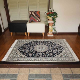 ペルシャ絨毯 玄関マット ナイン産 ウール100% 100×148cm