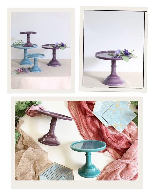 MOSSER GLASS ケーキスタンド エッグプラント10インチ・THE PARTY SHOP