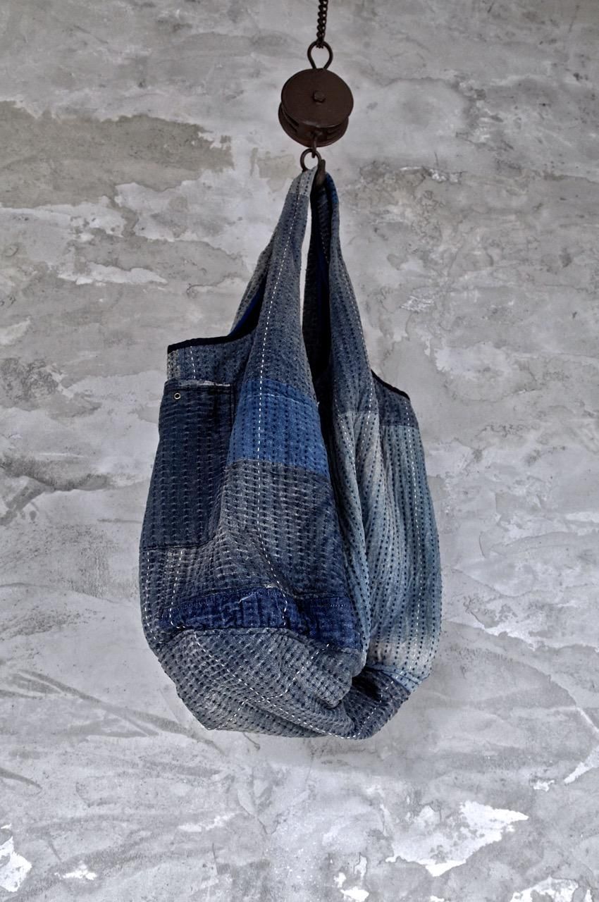 FUNSET OF ART RANRU BORO INDIGO 刺し子トート