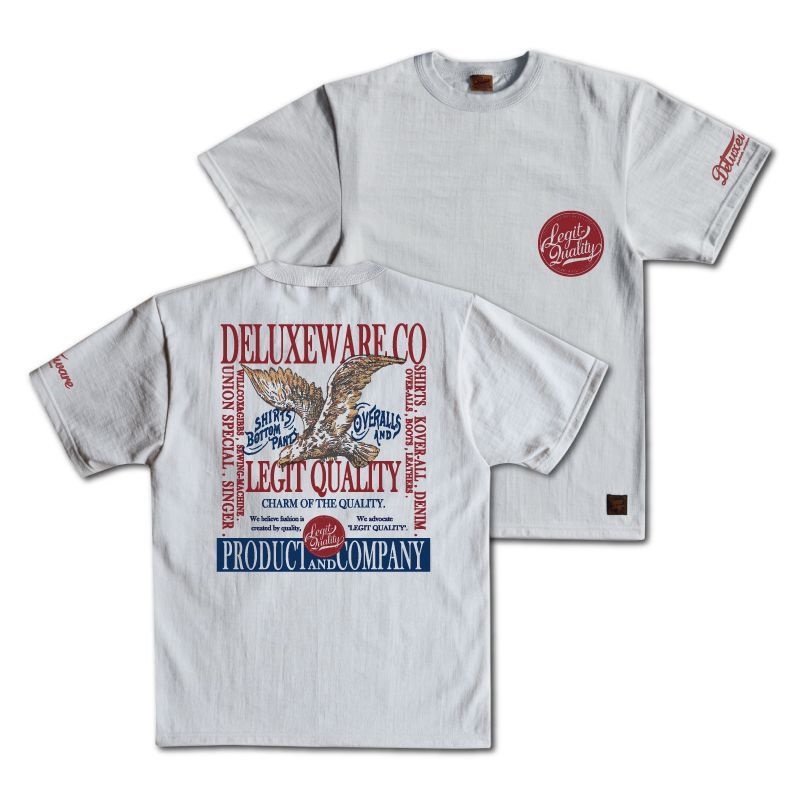 DELUXEWARE/デラックスウエア BRG-00A1『LEGIT QUALITY/リジットクオリティ』半袖Tシャツ WHITEホワイト