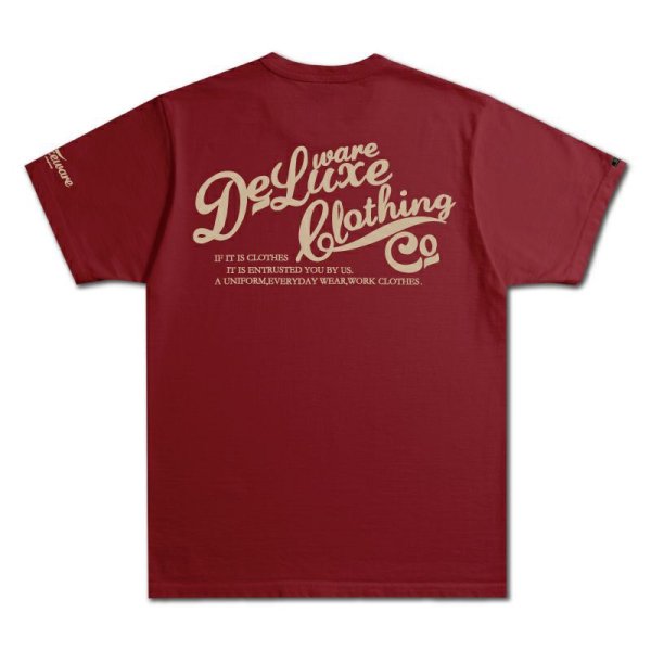 DELUXE WARE/デラックスウエア 『DELUXEWARE/デラックスウエア 』DXロゴ 半袖Tシャツ GAR.RED レッド