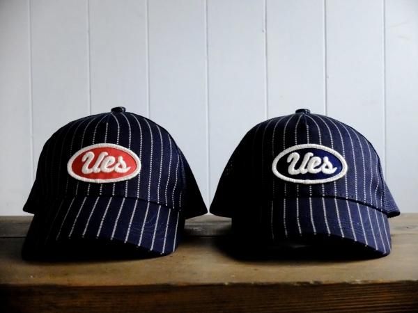 Ues/ウエス『 INDIGO MESH CAP /インディゴメッシュキャップ』ウォバッシュ UESワッペン レッド/ネイビー