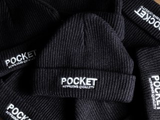 Pocket OriginalPOCKET LOGO BEANIE / ݥåȥӡˡ ٥ ˥åȥå BLACK֥å