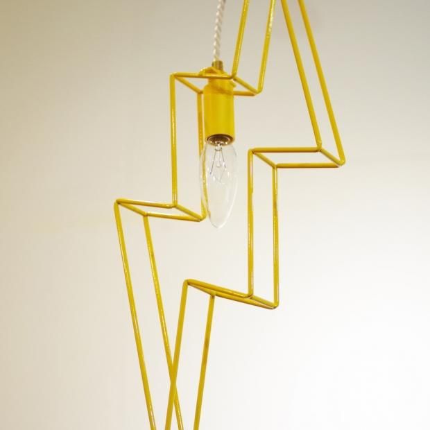 yellow HAMMER イエローカミナリ形ペンダントライト　Candyrim yellow HAMMER ”THUNDER PENDANT LIGHT” - Candyrim