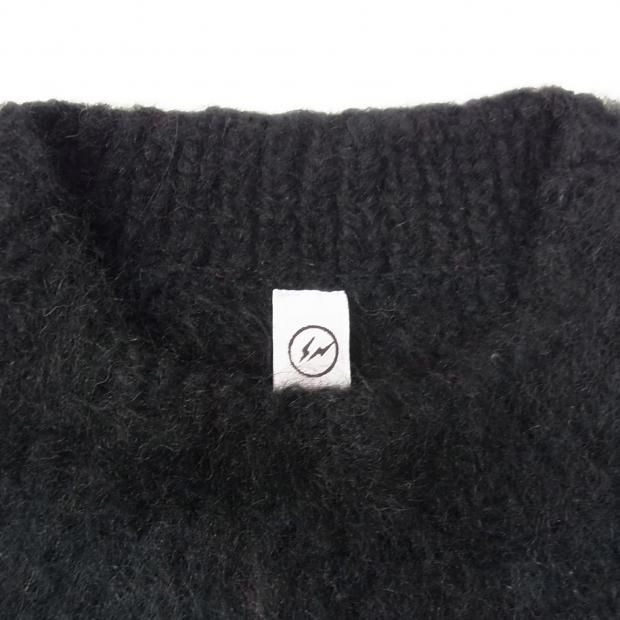 AKA SIX simon barker × FRAGMENT DESIGN / MOHAIR JUMPER BORDER - Candyrim