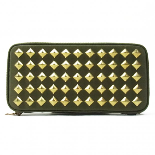 THE UNION | THE COLOR / NYLON STUDS WALLET -olive-