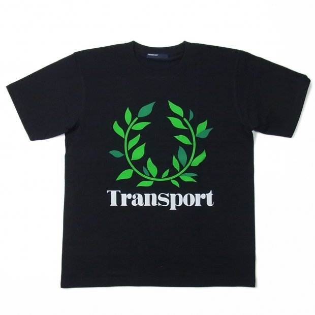 TRANSPORT LAUREL flocky print T-SHIRT BLACK - Candyrim