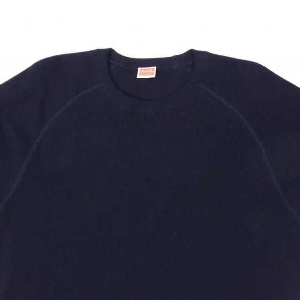 THE UNION ザ オーバーオールズ INDIGO WAFFLE TEE THE UNION | THE OVERALLS INDIGO WAFFLE L/S TEE - Candyrim
