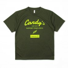 O3 RUGBY GAME wear & goods Candy's S.Y.L. dry TEE -army green/neon yellow-