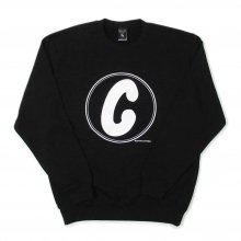 CANDYRIM -wareline- CIRCLE C CREW NECK SWEAT -black-