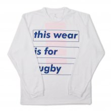O3 RUGBY GAME wear & goods this wear dry L/S TEE -white/blue/neonorange-