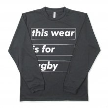 O3 RUGBY GAME wear & goods this wear dry L/S TEE -darkgray/white/neonorange-
