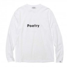 POET MEETS DUBWISE Poetry Long Sleeve T-Shirt -white-