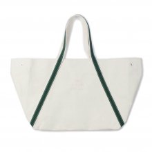 THE COLOR THE TOTE BAG -off white/green-